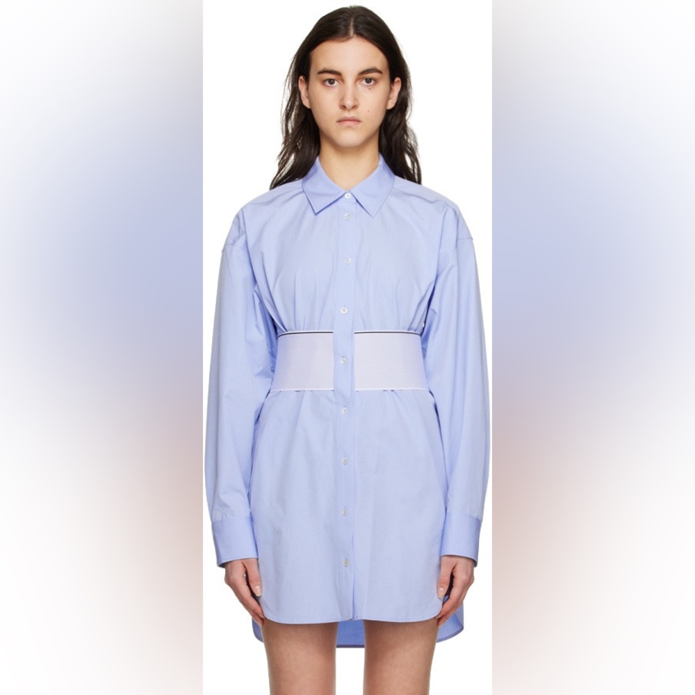 Alexander Wang Blue Elastic Mini Dress